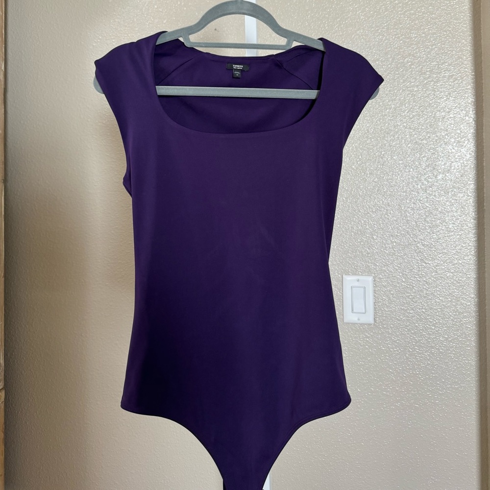 Express Body Contour Bodysuit in Purple